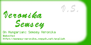 veronika semsey business card